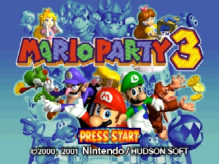 Mario Party 3 title screen for Nintendo 64
